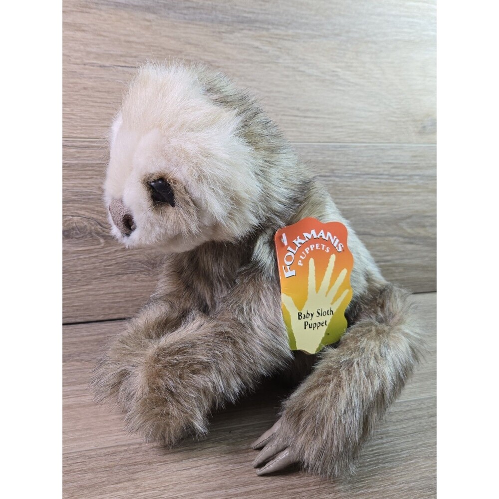 Folkmanis Baby Sloth Hand Puppet, Plush - NEW!